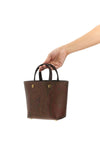 etro essential mini shopping bag in matt-grain coated paisley jacquard cotton