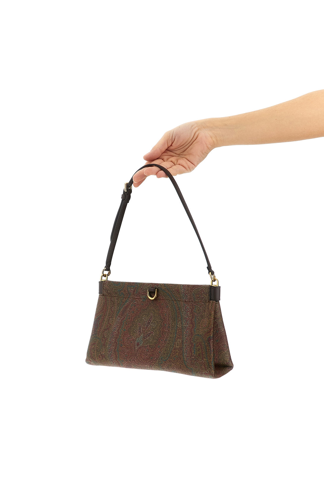 ETRO OS talk mini clutch in the iconic jacquard fabric