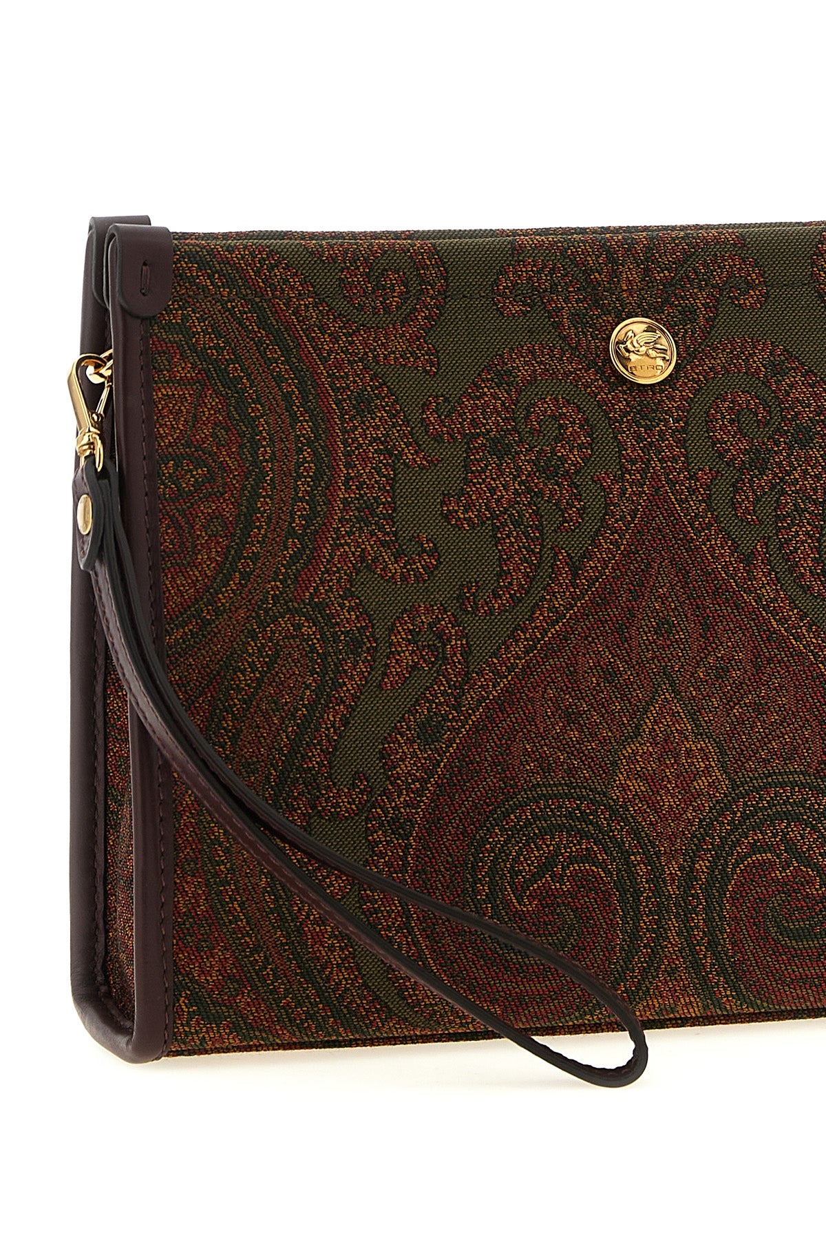 the etro jacquard pouch defines a sophisticated aesthetic through the iconic pai
