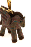 pegaso keyring in arnica paisley jacquard fabric