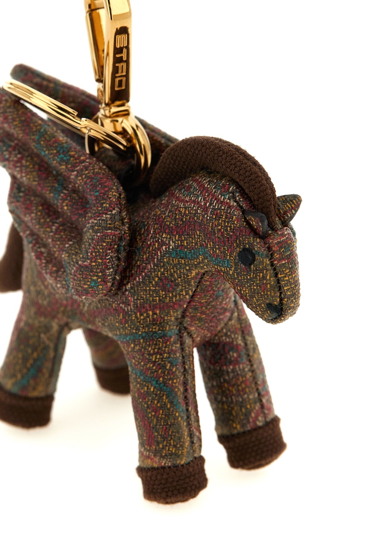 pegaso keyring in arnica paisley jacquard fabric