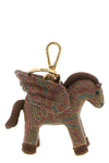 pegaso keyring in arnica paisley jacquard fabric