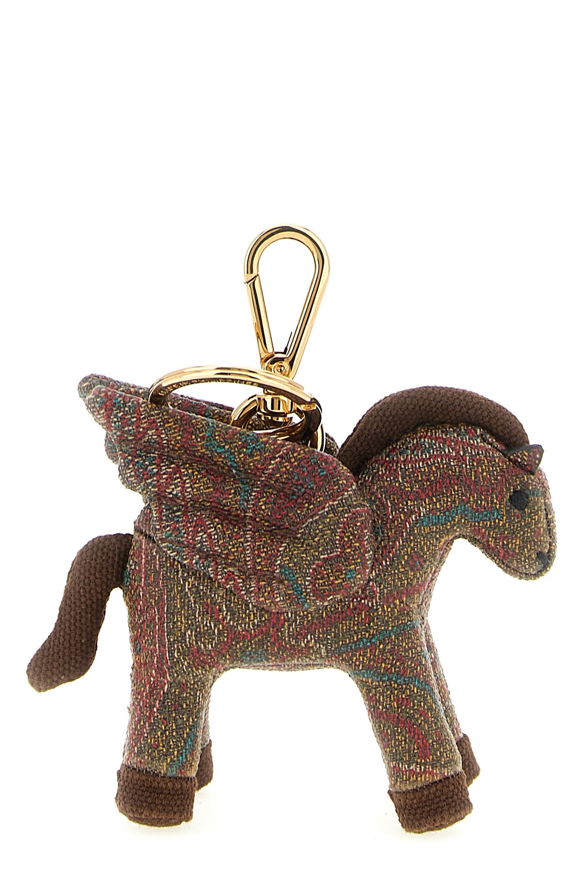 pegaso keyring in arnica paisley jacquard fabric