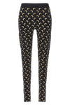 moon printed stretch fabric leggings