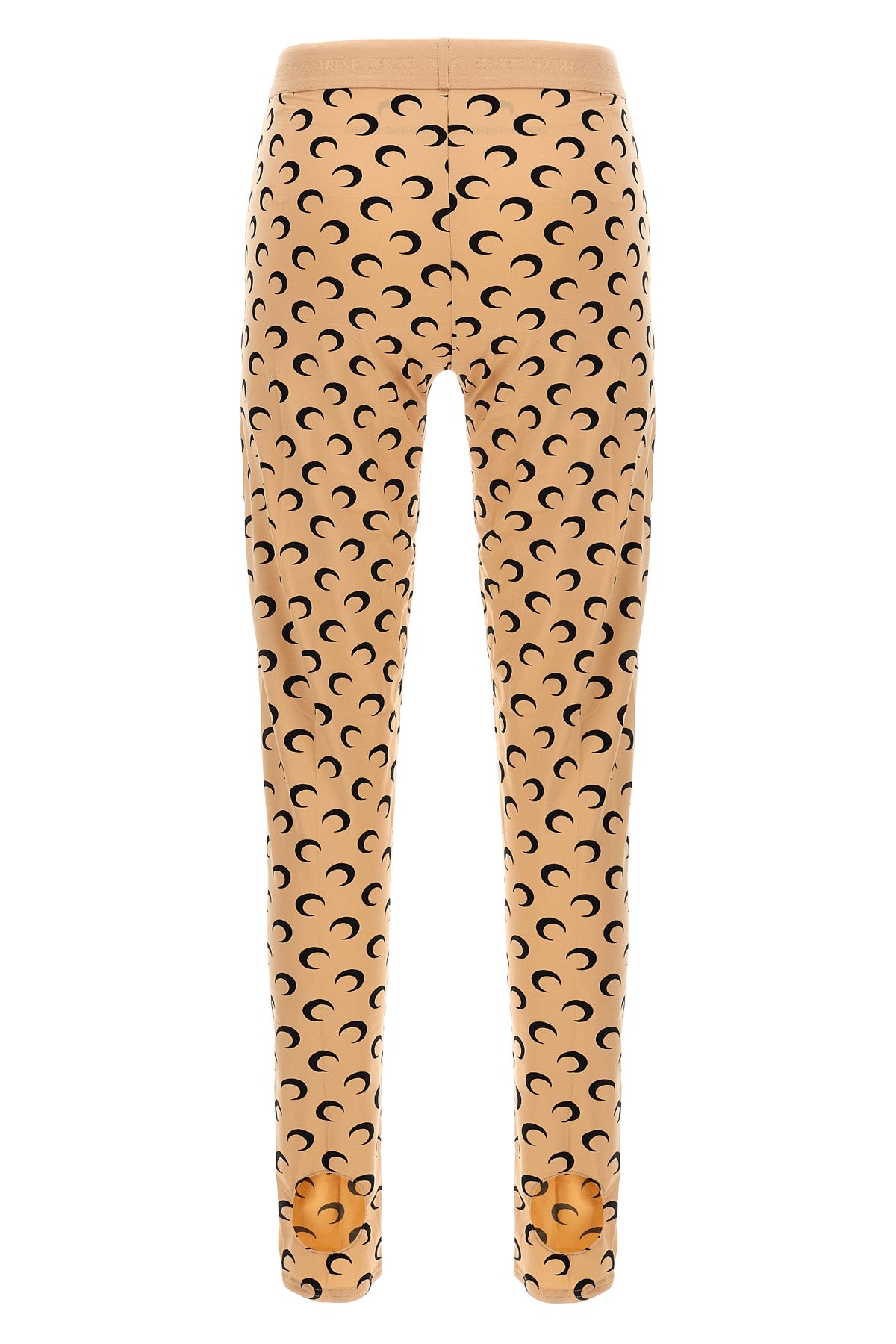 moon printed stretch fabric leggings