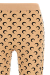 moon printed stretch fabric leggings