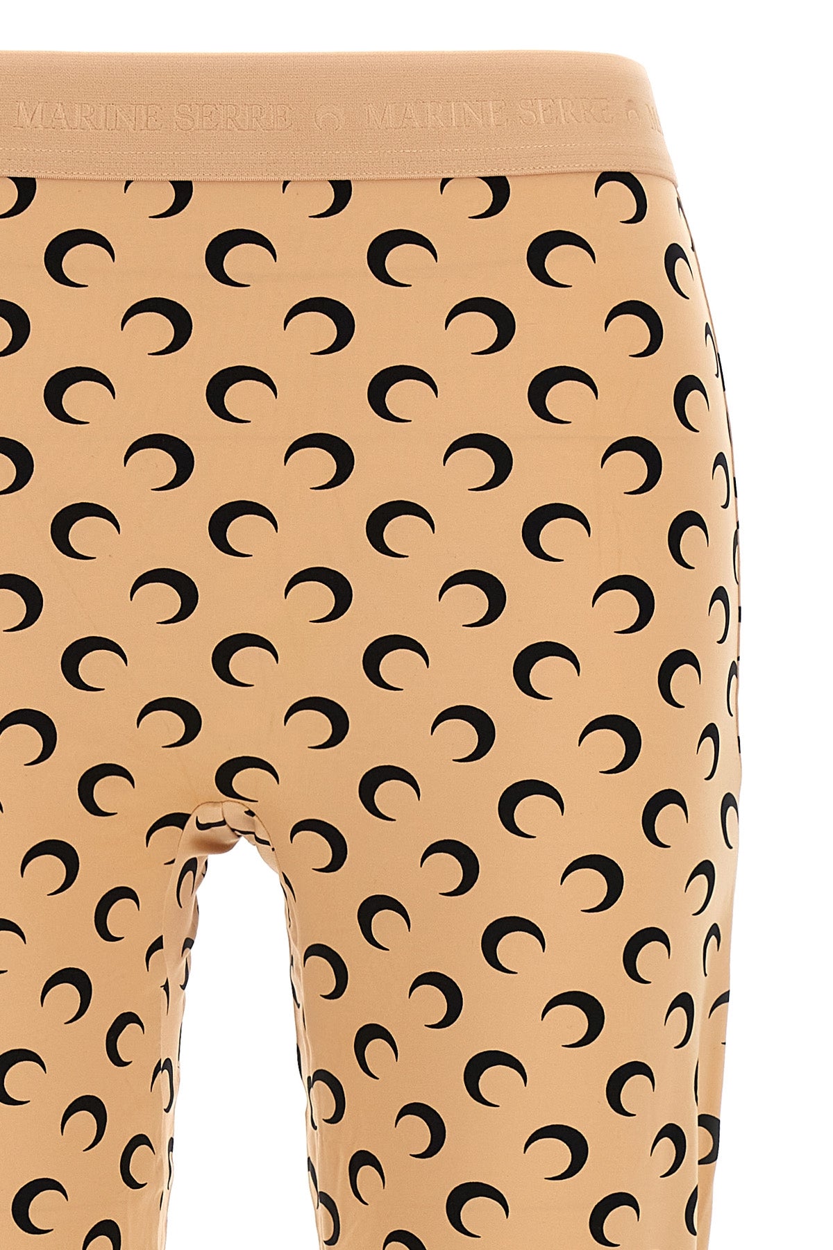 moon printed stretch fabric leggings