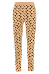 moon printed stretch fabric leggings