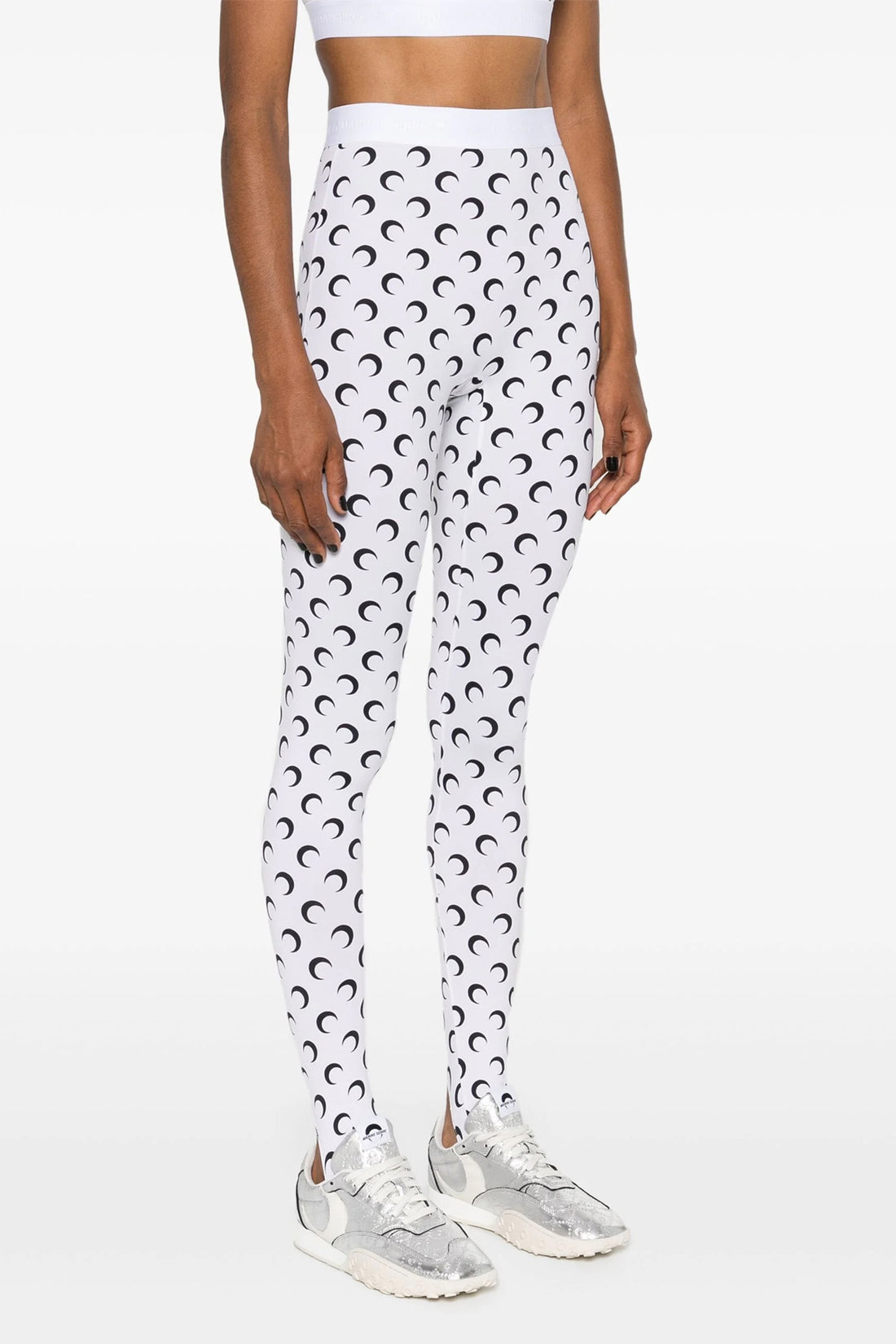 MARINE SERRE L moon printed jersey stretch leggings