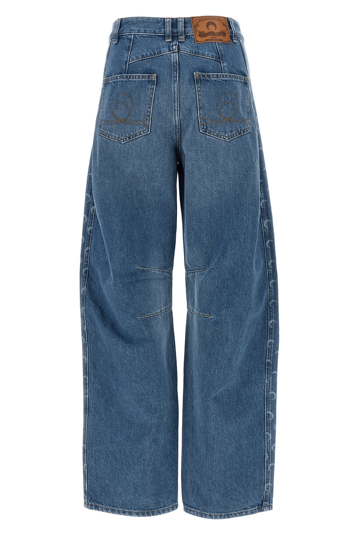 stone-washed cotton denim jeans