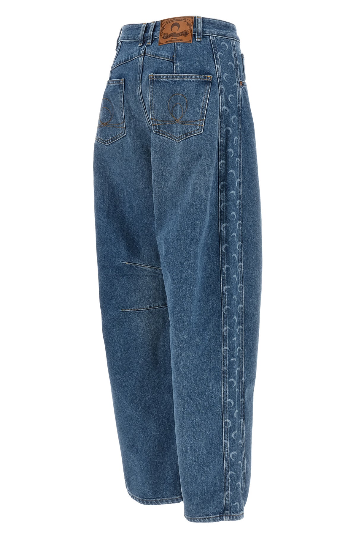 stone-washed cotton denim jeans