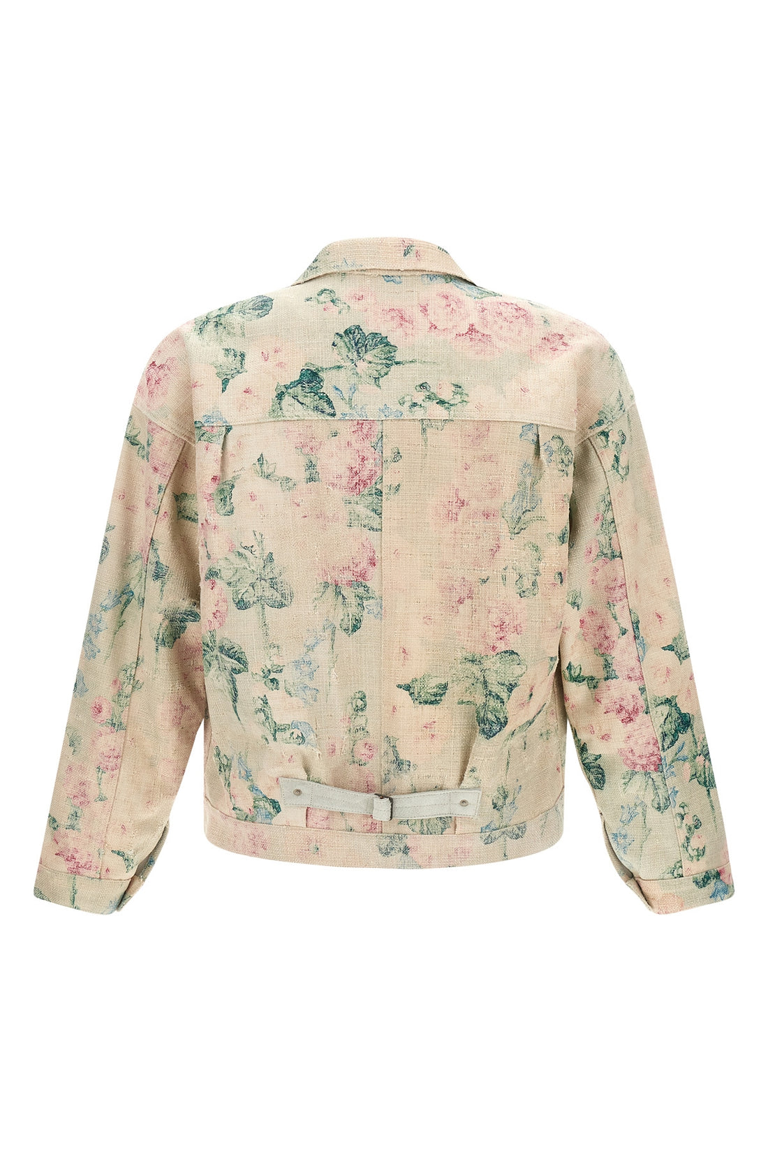 JUNYA WATANABE L junya watanabe x levis® jacket in floral patterned rayon and linen blend jacqua