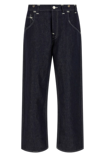 junya watanabe x levis® cotton and linen blend denim jeans