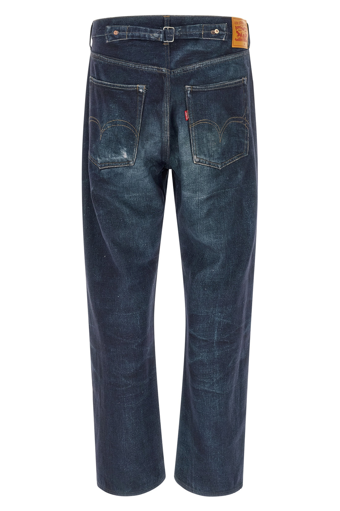 JUNYA WATANABE L junya watanabe x levis® used-effect cotton and linen blend denim