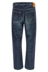 junya watanabe x levis® used-effect cotton and linen blend denim