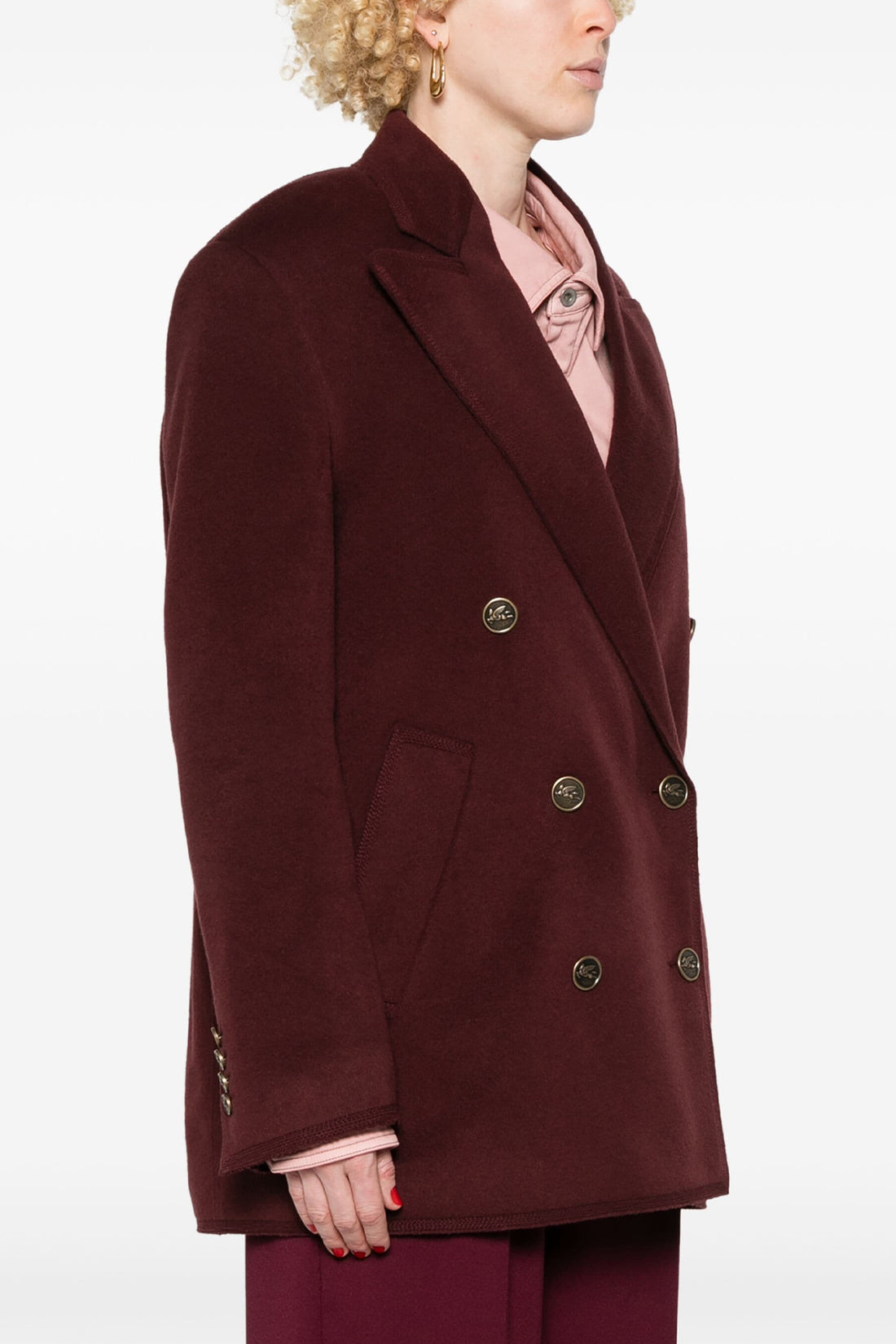 ETRO 36 double-breasted wool and cashmere blazer
