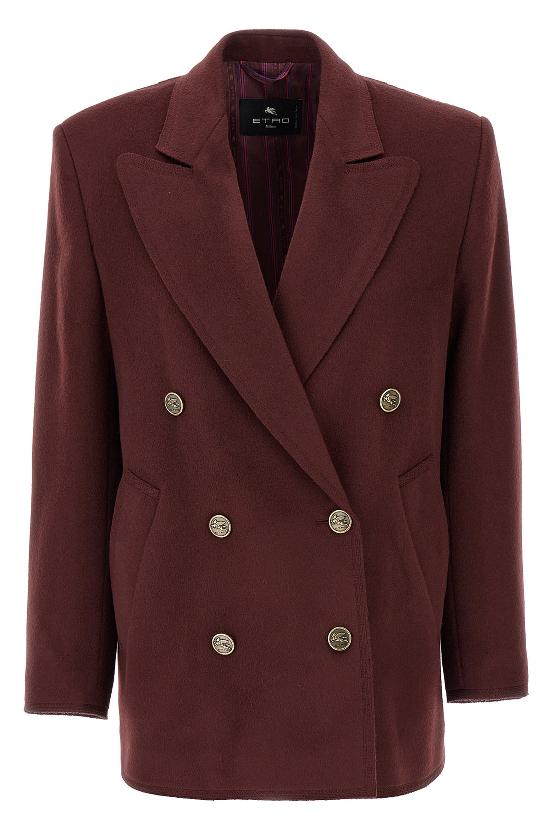 ETRO 36 double-breasted wool and cashmere blazer