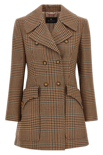 the double-breasted coat etro redefines the codes of tailoring through a rigorou