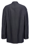 striped single-breasted blazer in wool blend