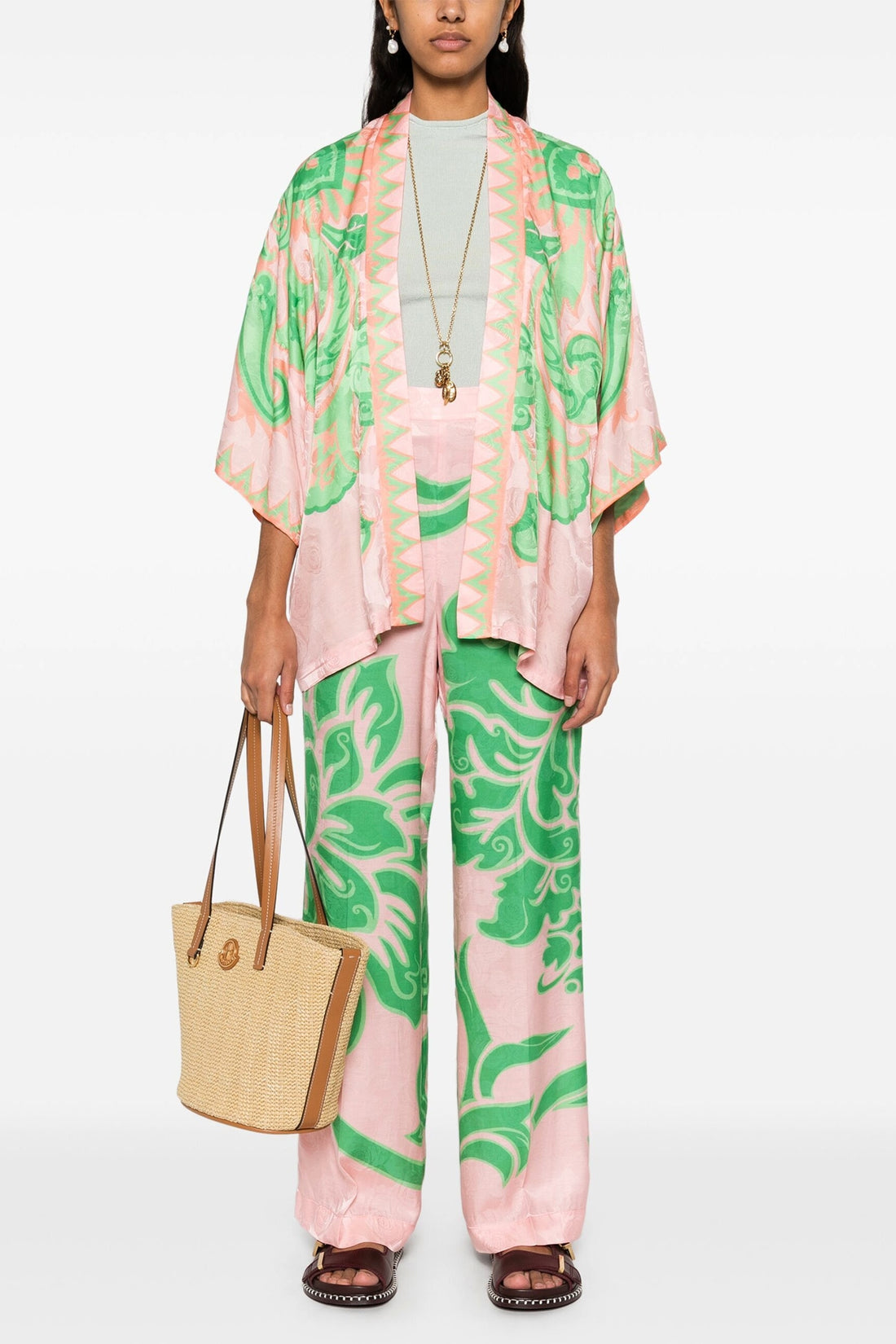 ETRO 42 viscose and silk blend trousers