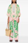 viscose and silk blend trousers