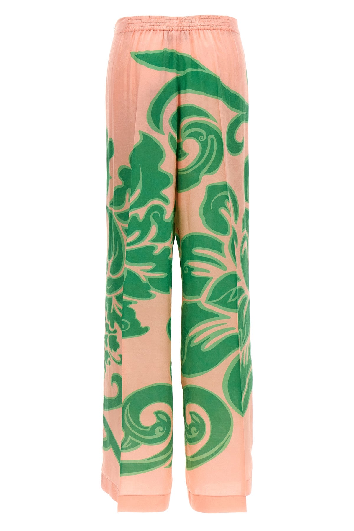 viscose and silk blend trousers