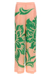 viscose and silk blend trousers