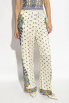 silk blend pants