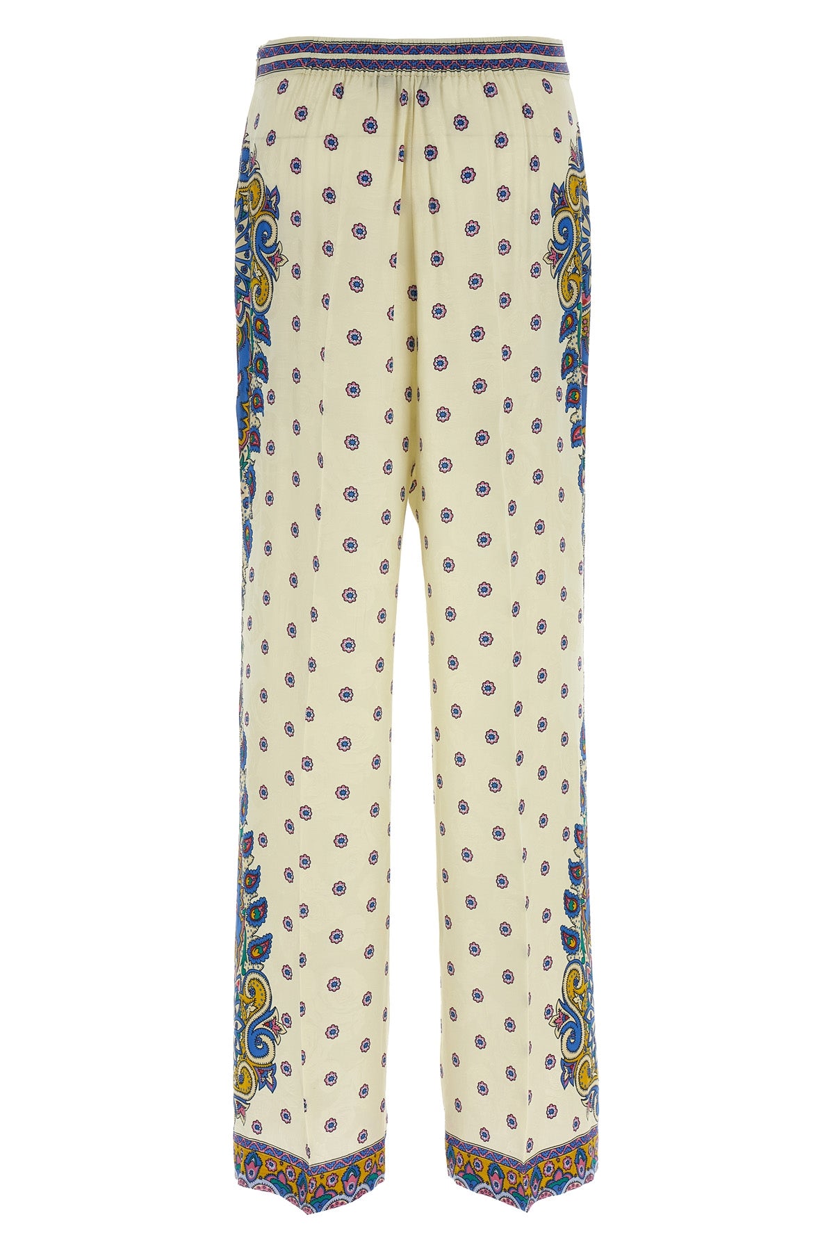 silk blend pants