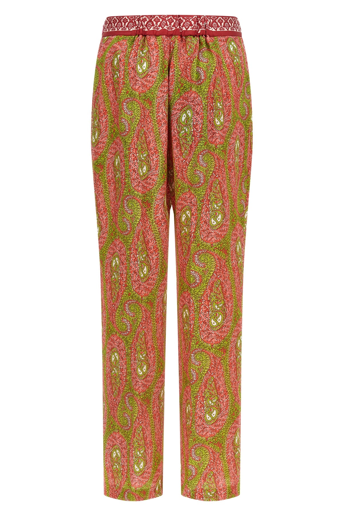all-over paisley foliage twill fluid pants