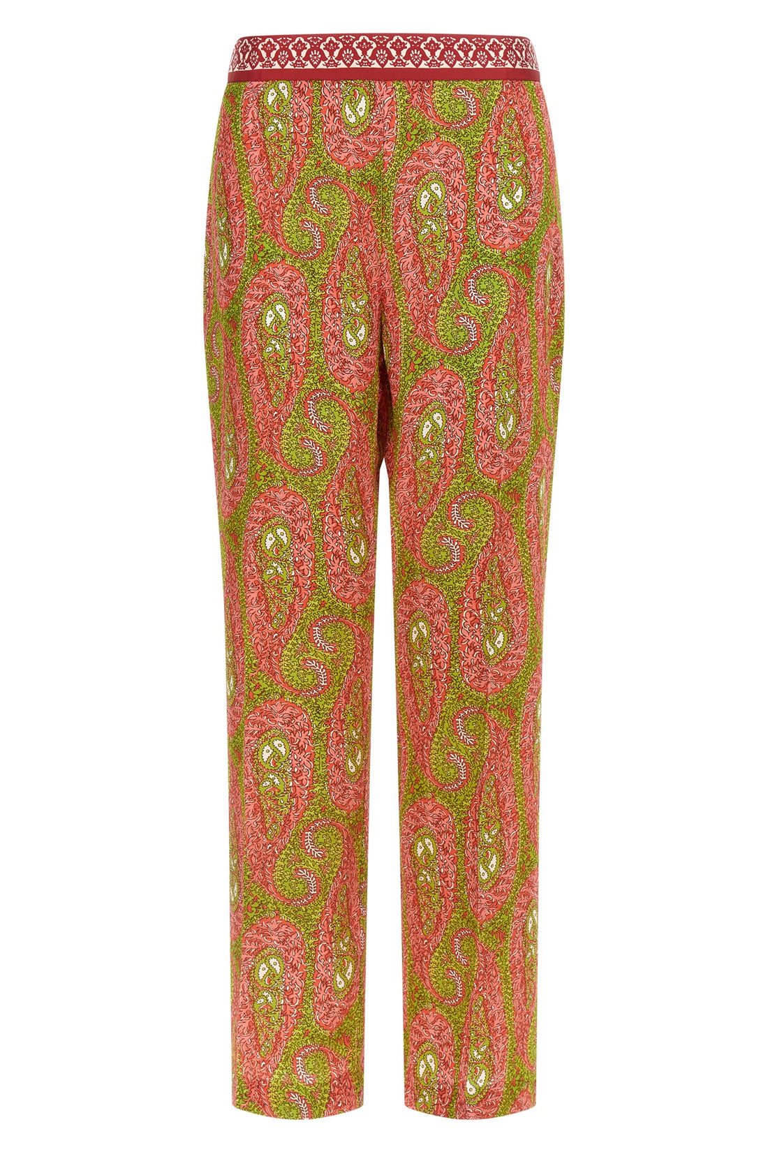 ETRO 42 all-over paisley foliage twill fluid pants