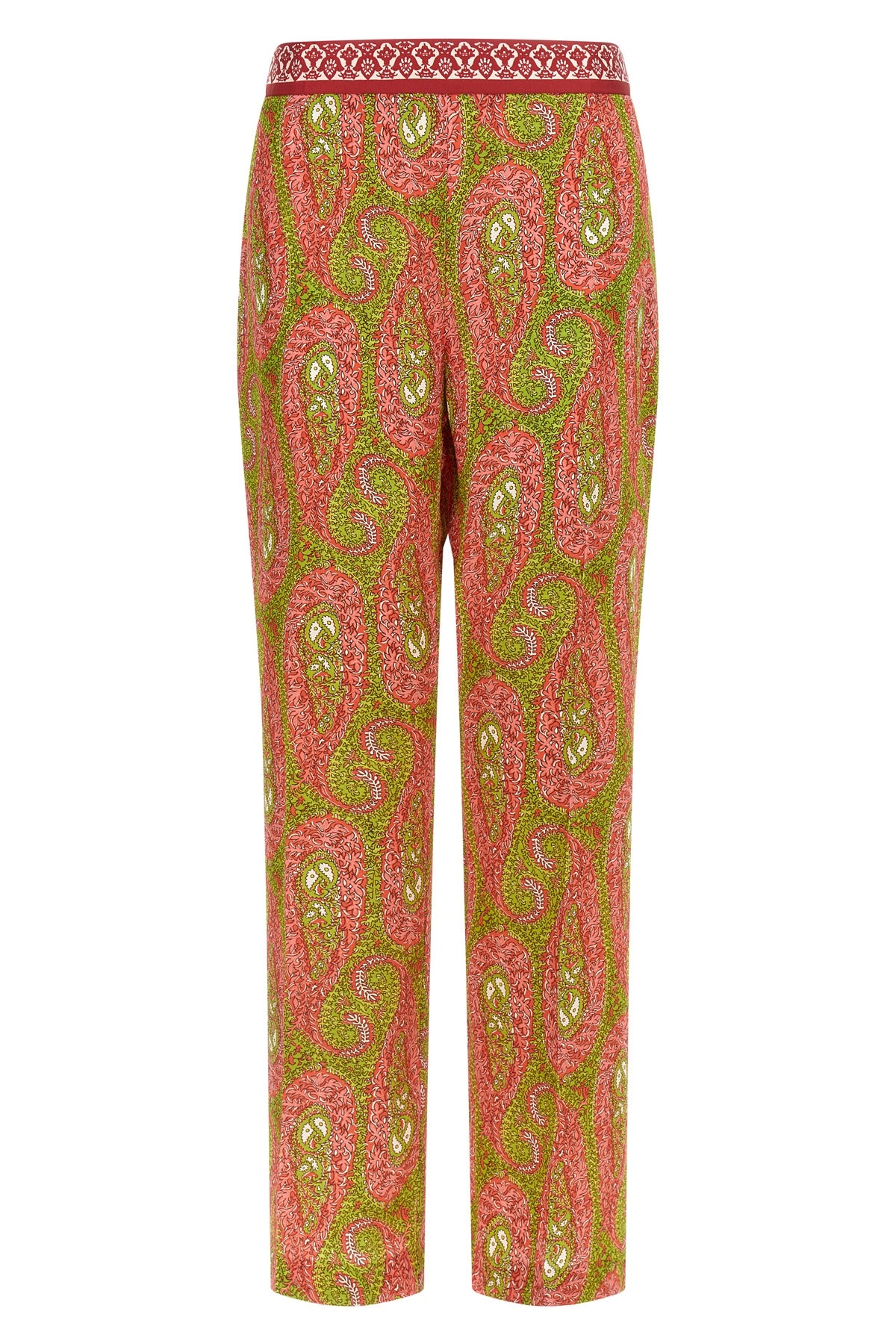 all-over paisley foliage twill fluid pants