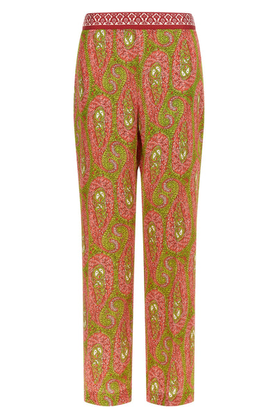 all-over paisley foliage twill fluid pants