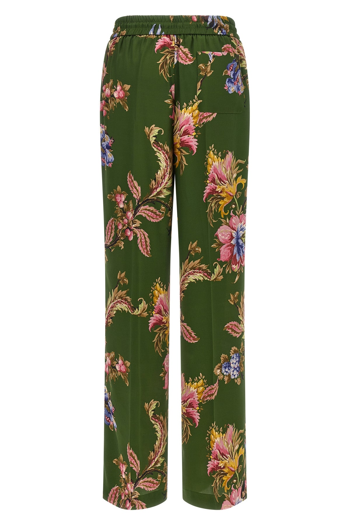 etro trousers define a wide and relaxed silhouette through a fluid fabric
