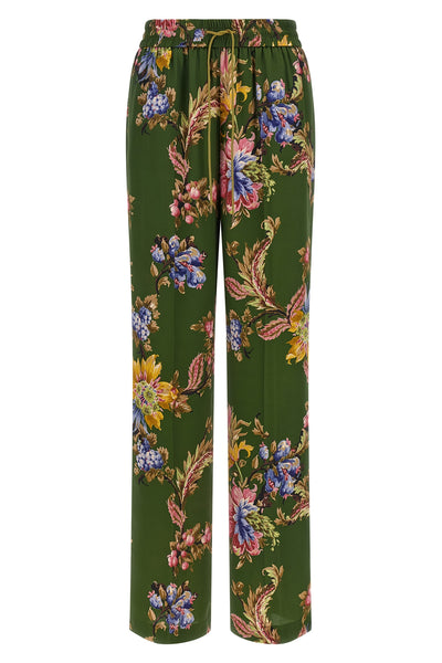 etro trousers define a wide and relaxed silhouette through a fluid fabric