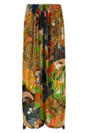 semi-transparent silk trousers