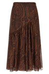 the etro long skirt defines sartorial fluidity through a pure silk construction