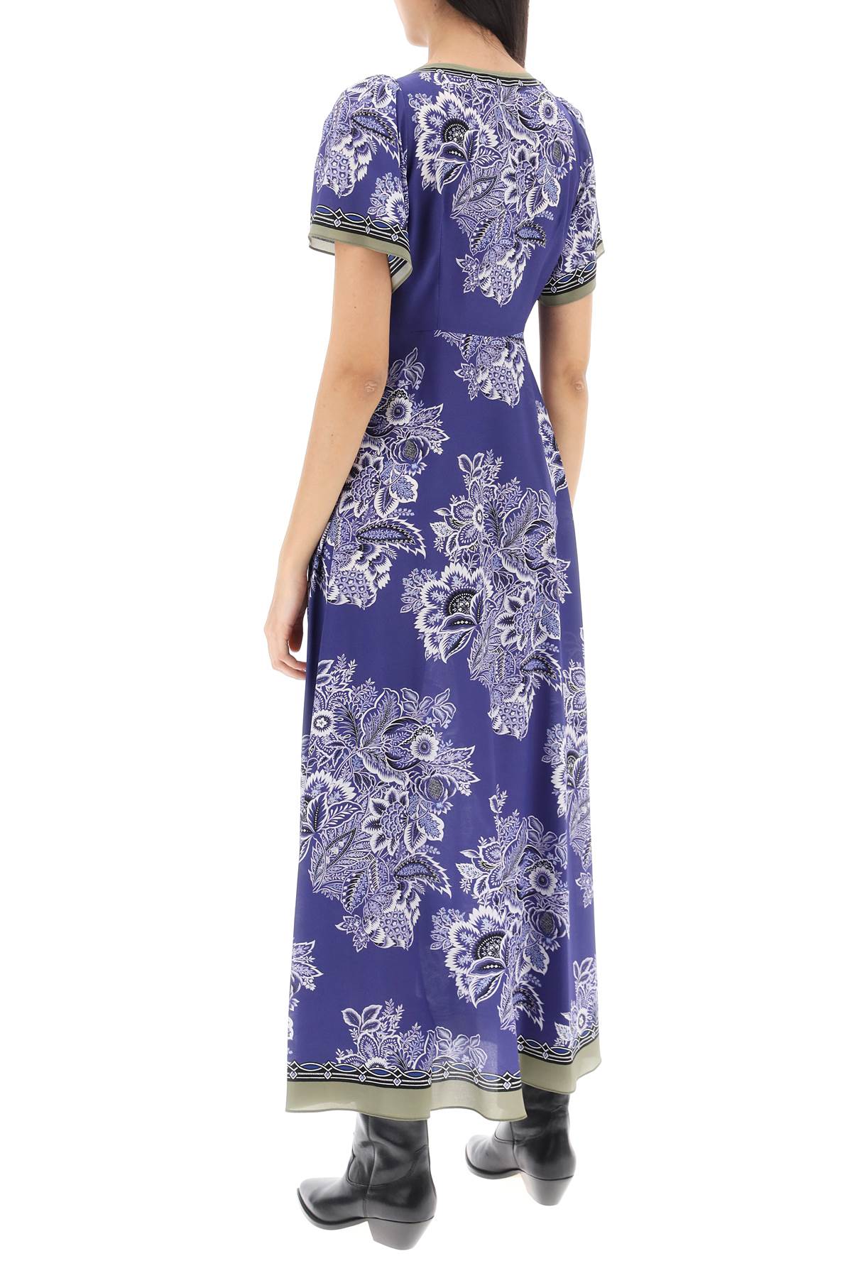 maxi crepe de chine dress