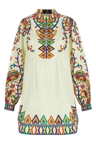 cotton poplin mini dress