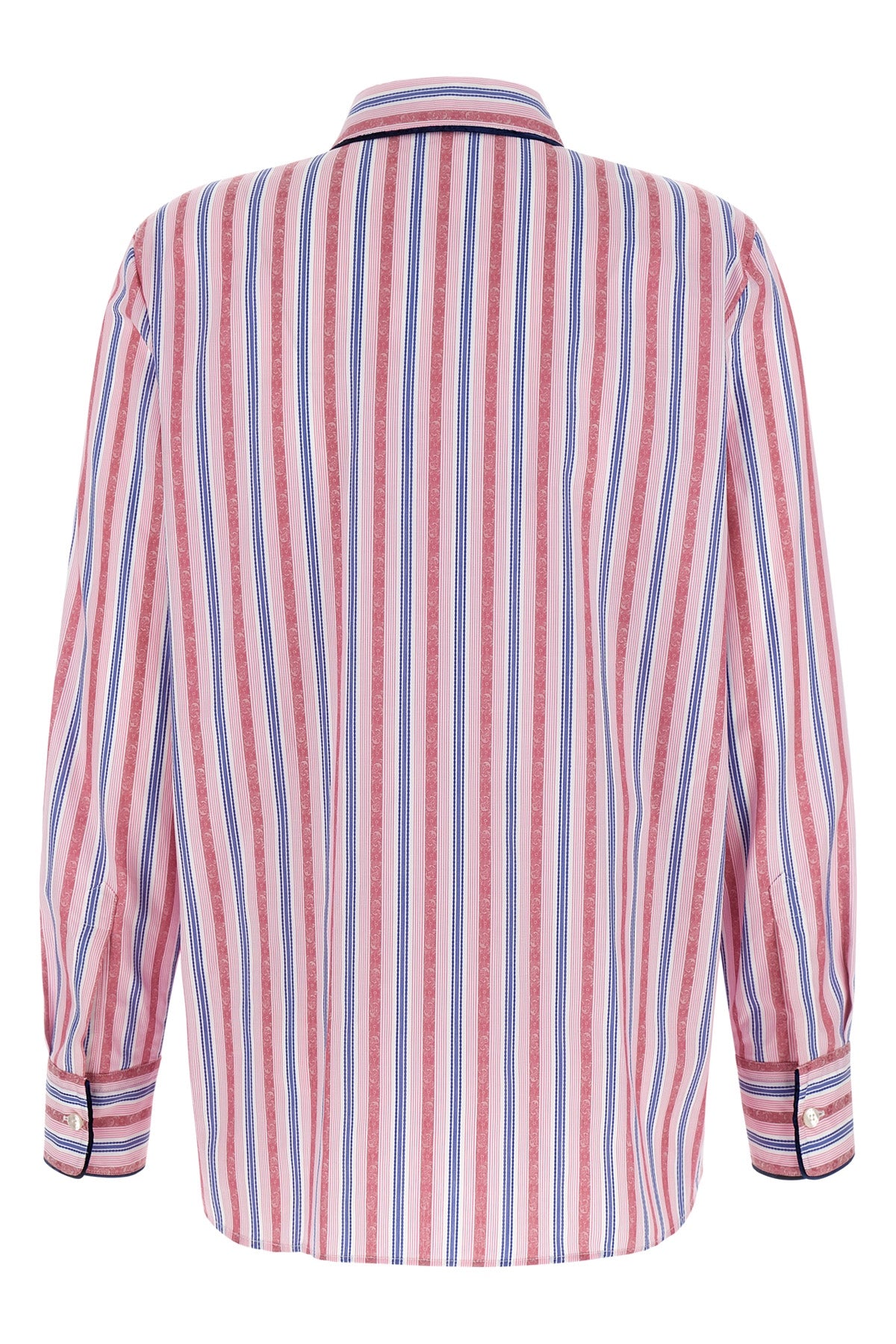 the etro pure cotton shirt is distinguished by a sophisticated jacquard shuttle