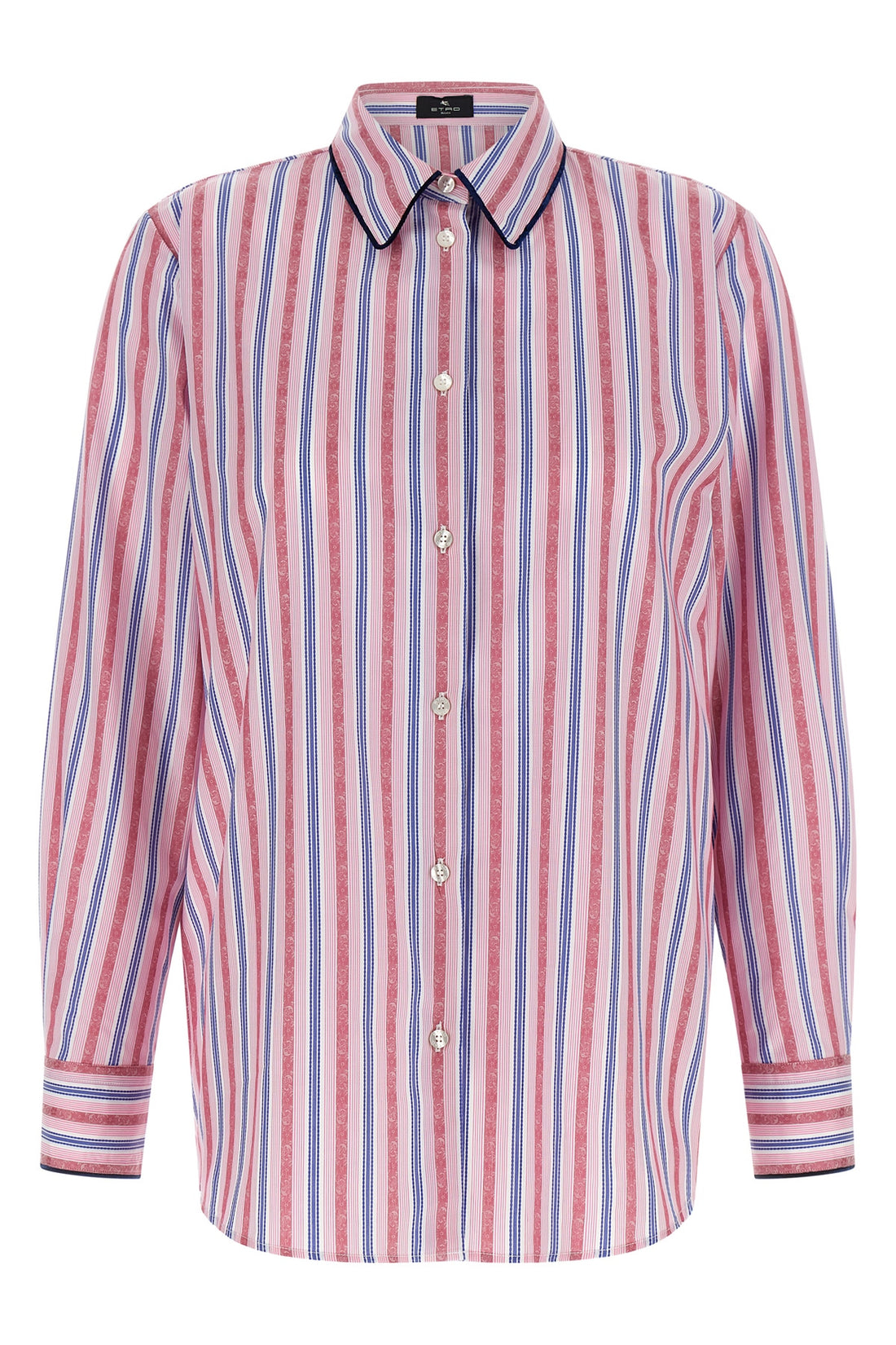 ETRO 40 the etro pure cotton shirt is distinguished by a sophisticated jacquard shuttle
