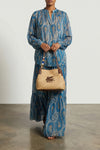 patterned silk georgette shirt