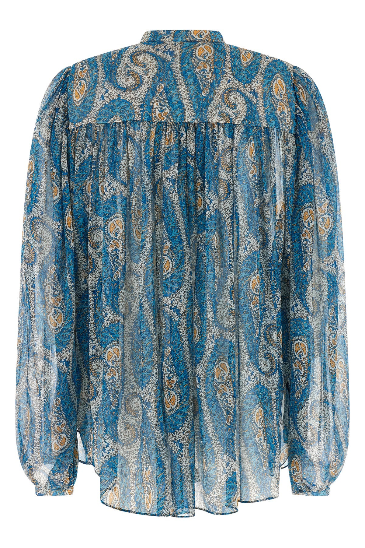 patterned silk georgette shirt