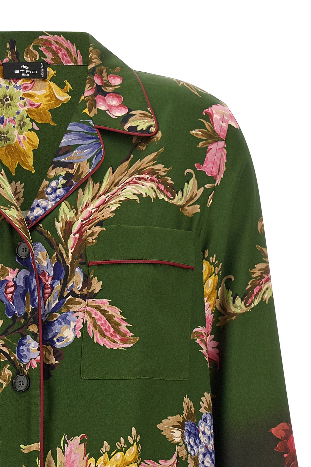 the etro shirt reinterprets loungewear elegance through a fluid and relaxed silh