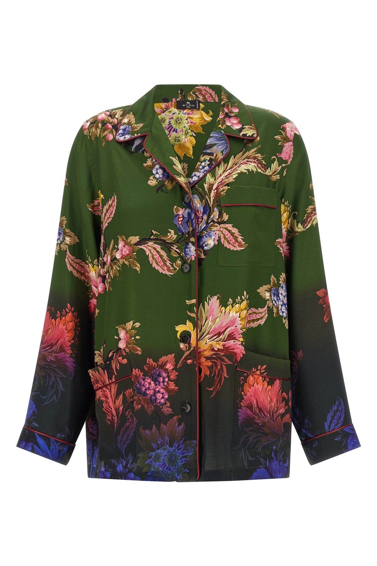 the etro shirt reinterprets loungewear elegance through a fluid and relaxed silh