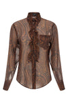 the etro shirt stands out for its fluid silhouette and the iconic paisley print