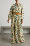 blouse in pure cotton poplin floral motif