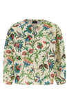 blouse in pure cotton poplin floral motif