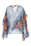blouse in light silk chiffon