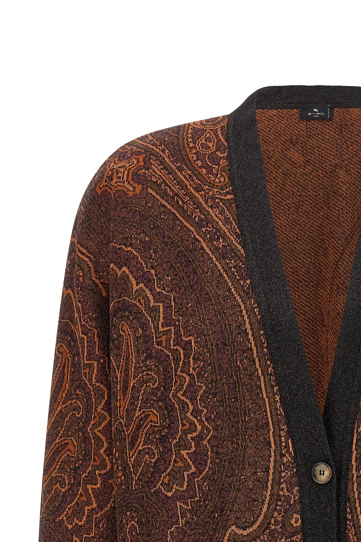 etro knitwear evolves through this long cardigan